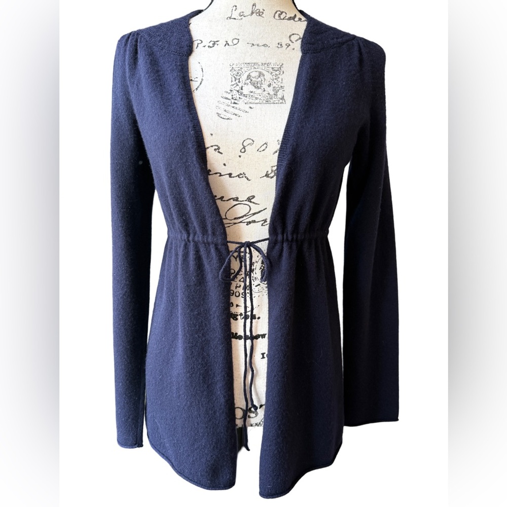 Barney’s NY CO-OP Navy Blue Open Front Cardigan EXCELLENT CONDITION